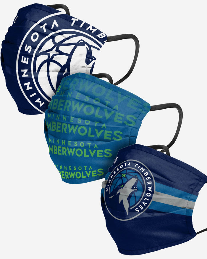 Minnesota Timberwolves Matchday 3 Pack Face Cover FOCO - FOCO.com