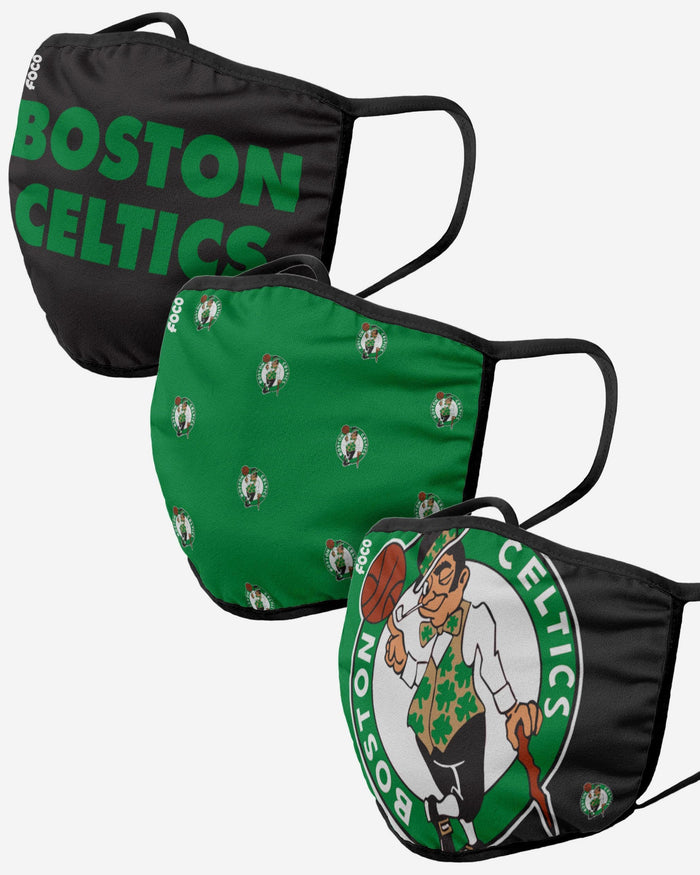 Boston Celtics 3 Pack Face Cover FOCO Adult - FOCO.com