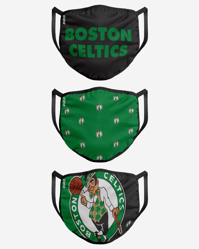 Boston Celtics 3 Pack Face Cover FOCO - FOCO.com