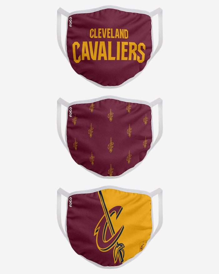 Cleveland Cavaliers 3 Pack Face Cover FOCO - FOCO.com