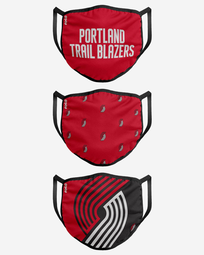 Portland Trail Blazers 3 Pack Face Cover FOCO - FOCO.com