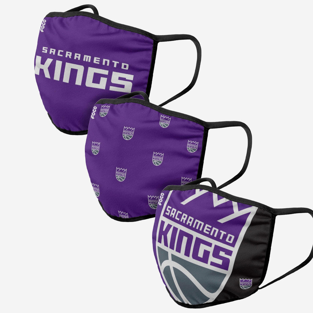 Sacramento Kings 3 Pack Face Cover FOCO Adult - FOCO.com