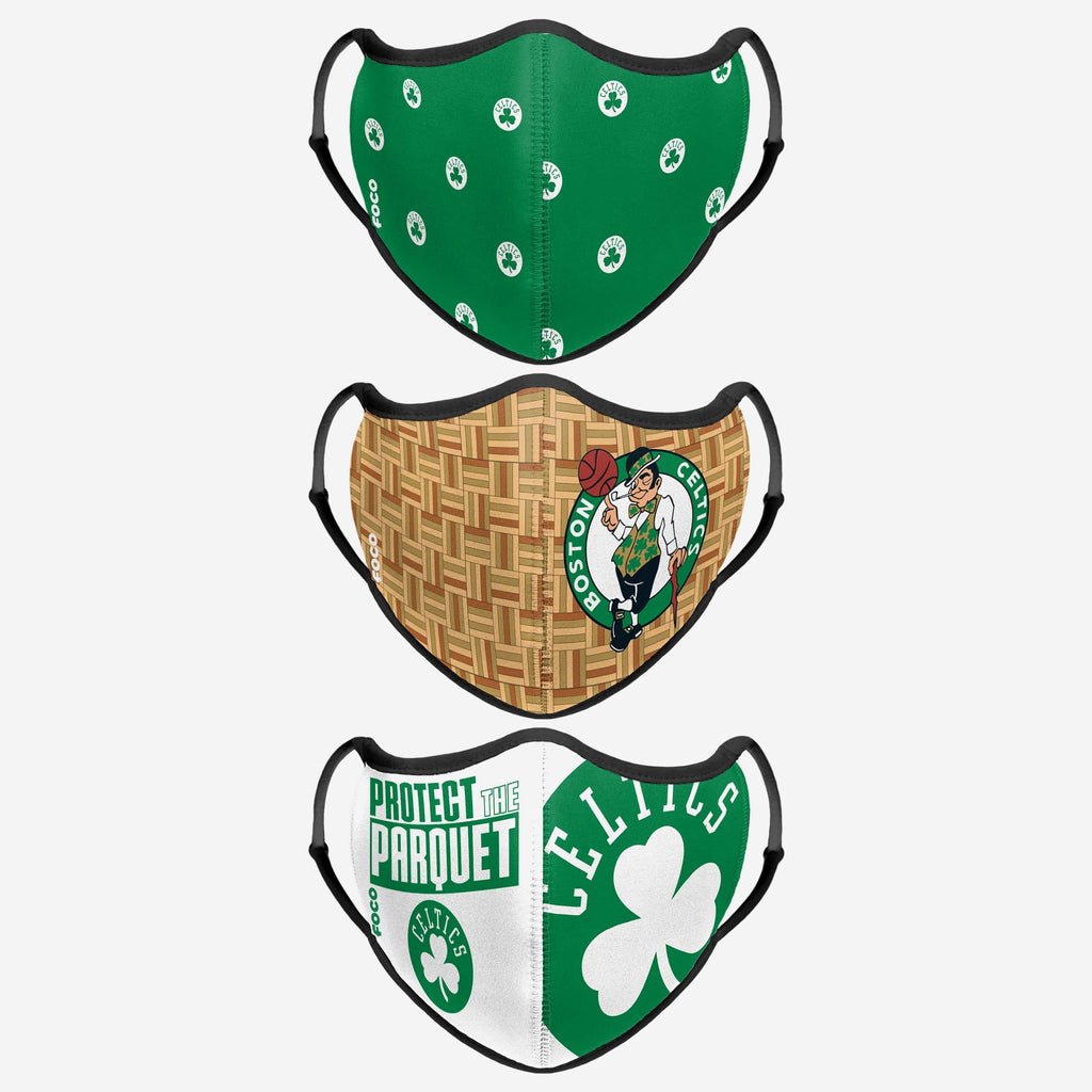 Boston Celtics Thematic Sport 3 Pack Face Cover FOCO - FOCO.com