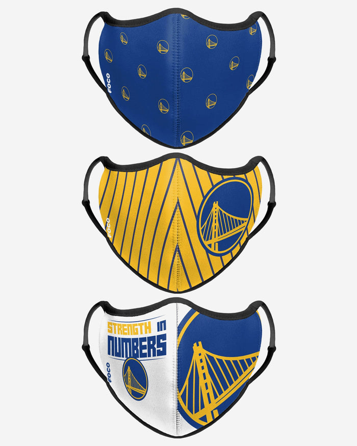 Golden State Warriors Thematic Sport 3 Pack Face Cover FOCO - FOCO.com