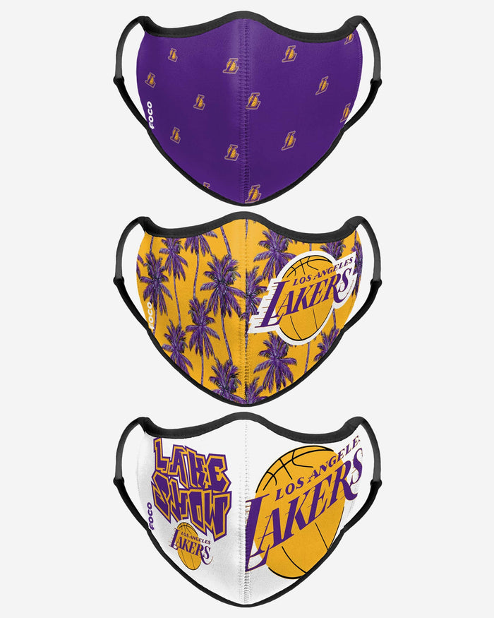 Los Angeles Lakers Thematic Sport 3 Pack Face Cover FOCO - FOCO.com