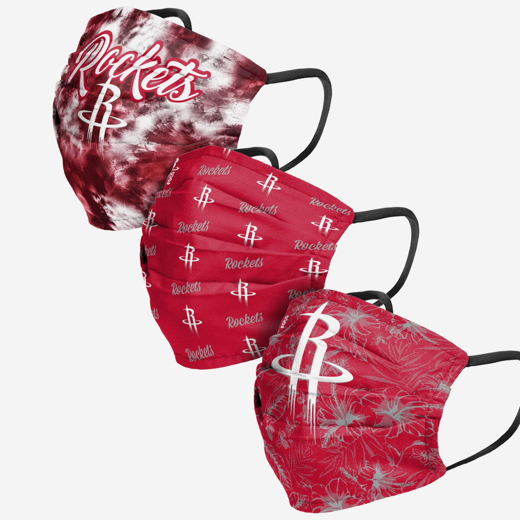 Houston Rockets Womens Matchday 3 Pack Face Cover FOCO - FOCO.com