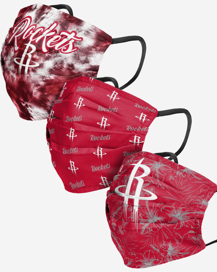 Houston Rockets Womens Matchday 3 Pack Face Cover FOCO - FOCO.com