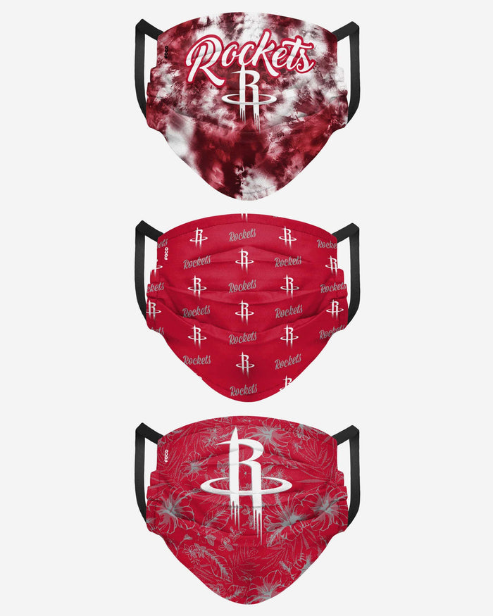 Houston Rockets Womens Matchday 3 Pack Face Cover FOCO - FOCO.com