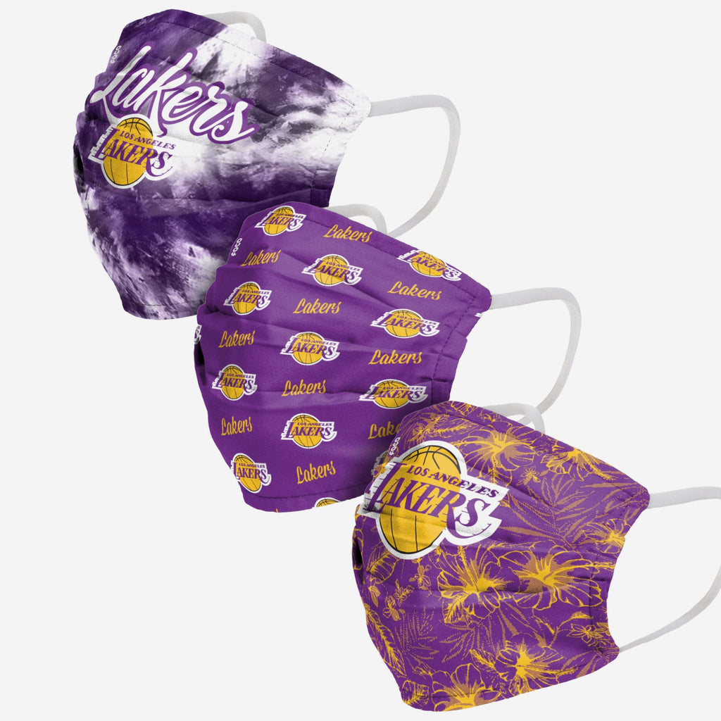 Los Angeles Lakers Womens Matchday 3 Pack Face Cover FOCO - FOCO.com