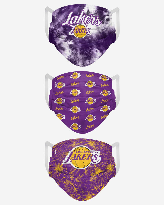 Los Angeles Lakers Womens Matchday 3 Pack Face Cover FOCO - FOCO.com