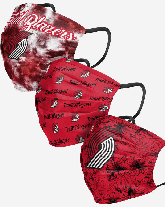 Portland Trail Blazers Womens Matchday 3 Pack Face Cover FOCO - FOCO.com