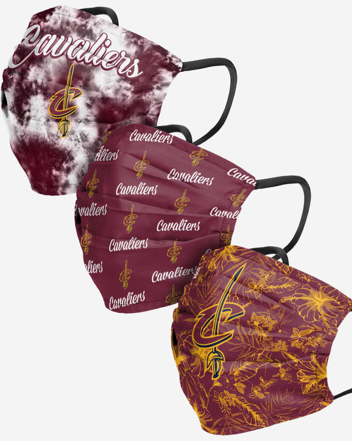 Cleveland Cavaliers Womens Matchday 3 Pack Face Cover FOCO - FOCO.com