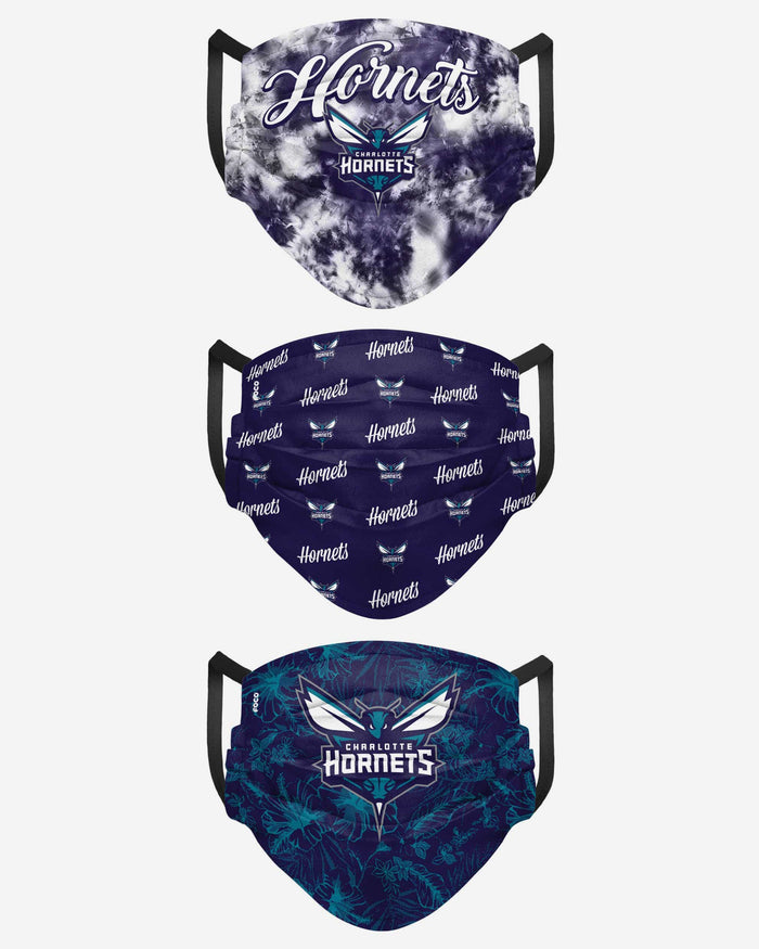 Charlotte Hornets Womens Matchday 3 Pack Face Cover FOCO - FOCO.com