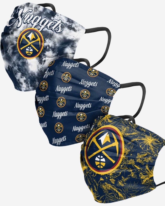 Denver Nuggets Womens Matchday 3 Pack Face Cover FOCO - FOCO.com