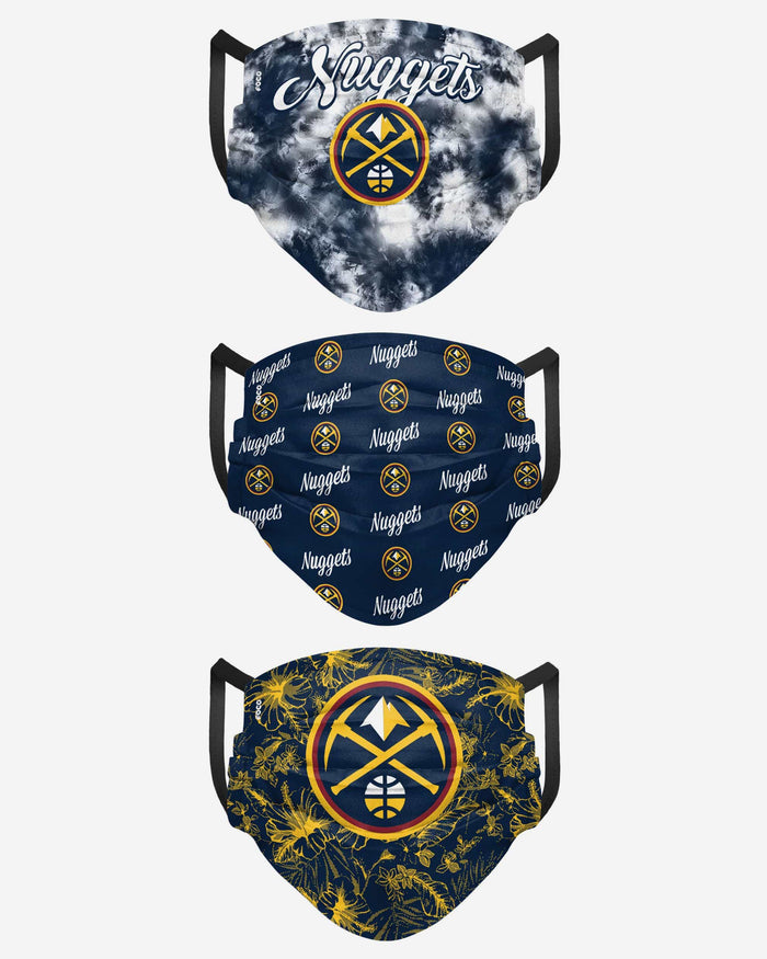Denver Nuggets Womens Matchday 3 Pack Face Cover FOCO - FOCO.com