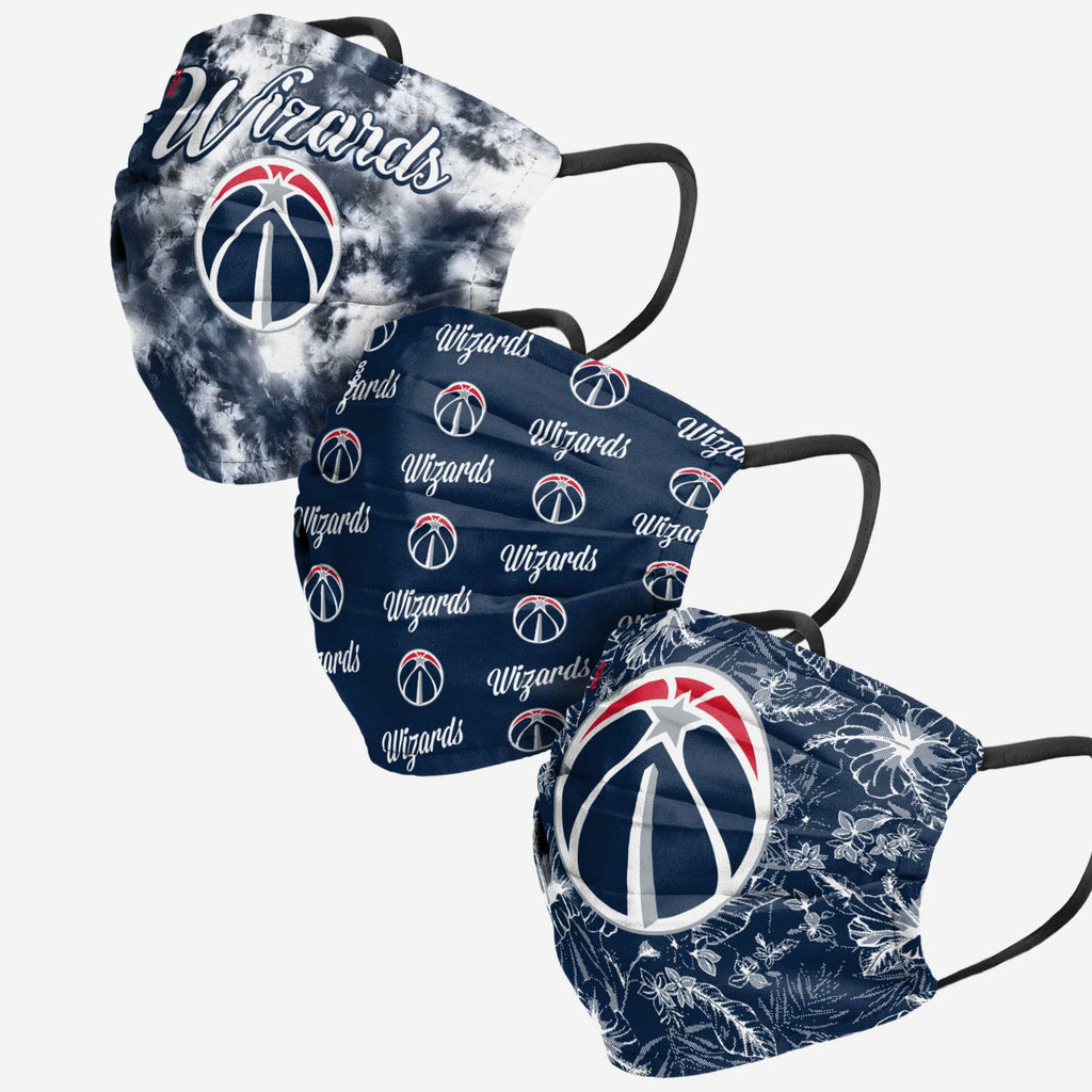 Washington Wizards Womens Matchday 3 Pack Face Cover FOCO - FOCO.com