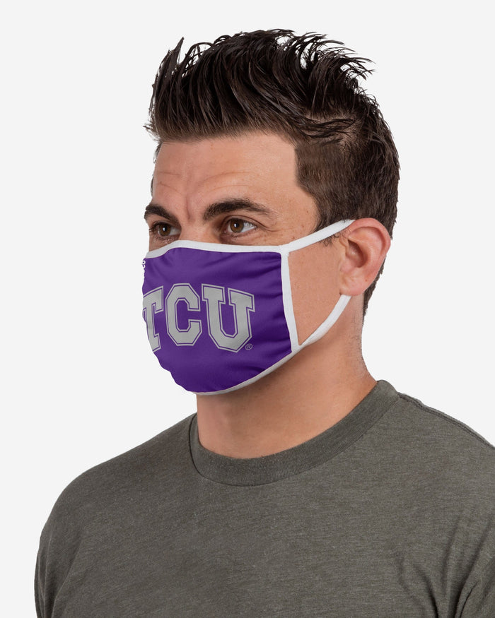 TCU Horned Frogs Solid Big Logo Face Cover FOCO - FOCO.com