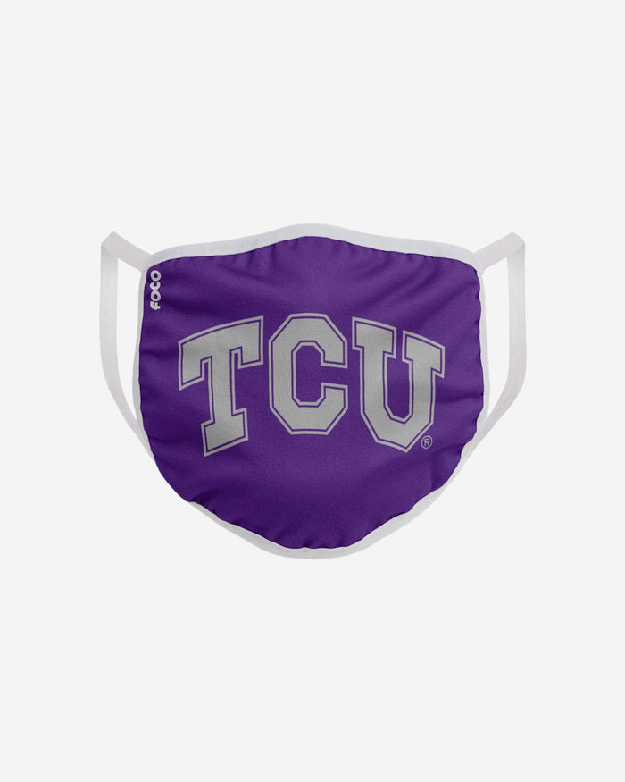 TCU Horned Frogs Solid Big Logo Face Cover FOCO - FOCO.com