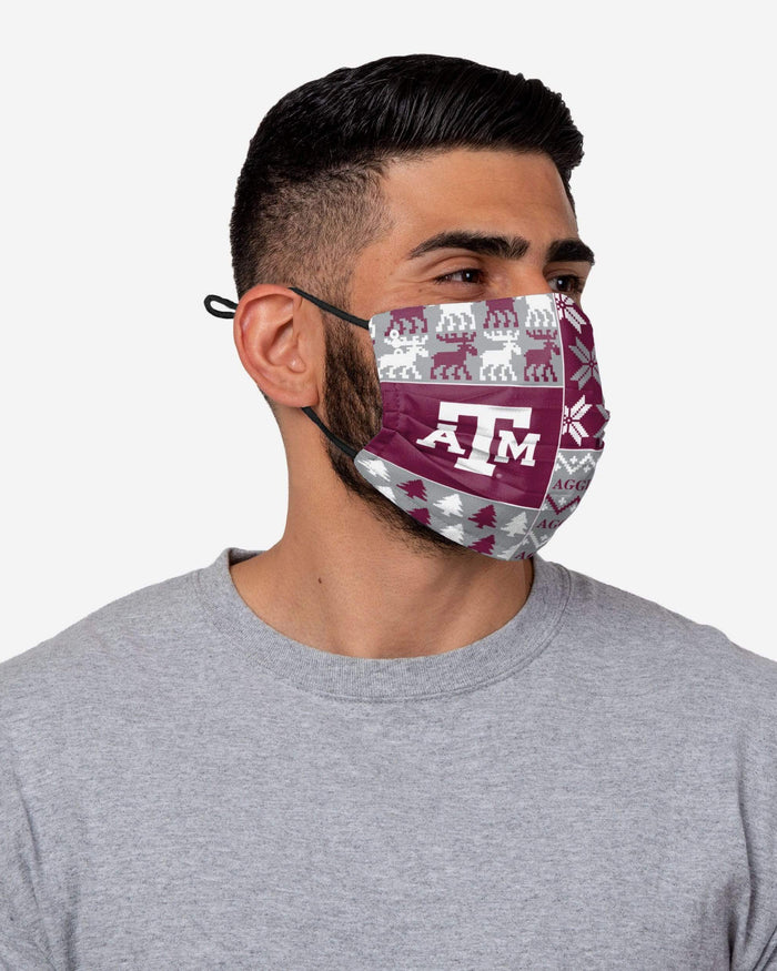 Texas A&M Aggies Busy Block Adjustable Face Cover FOCO - FOCO.com