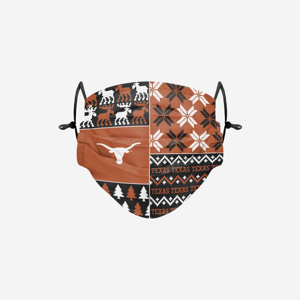 Texas Longhorns Busy Block Adjustable Face Cover FOCO - FOCO.com