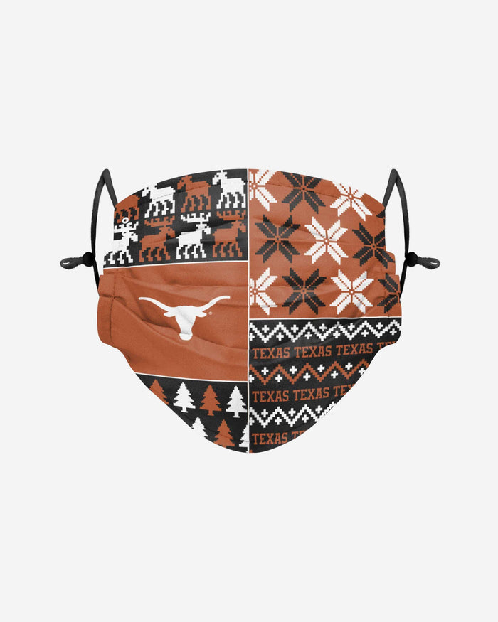 Texas Longhorns Busy Block Adjustable Face Cover FOCO - FOCO.com