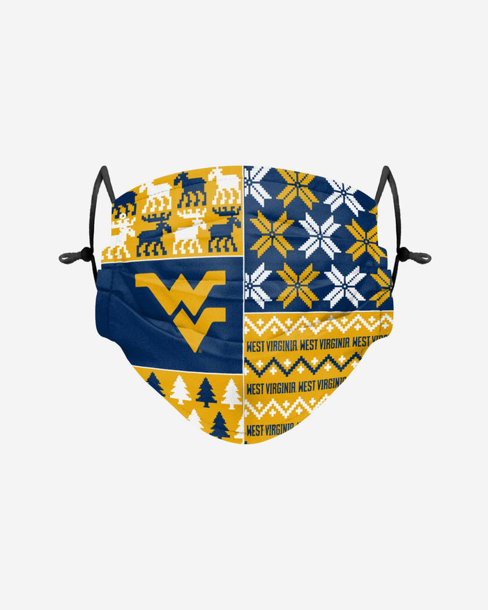 West Virginia Mountaineers Busy Block Adjustable Face Cover FOCO - FOCO.com