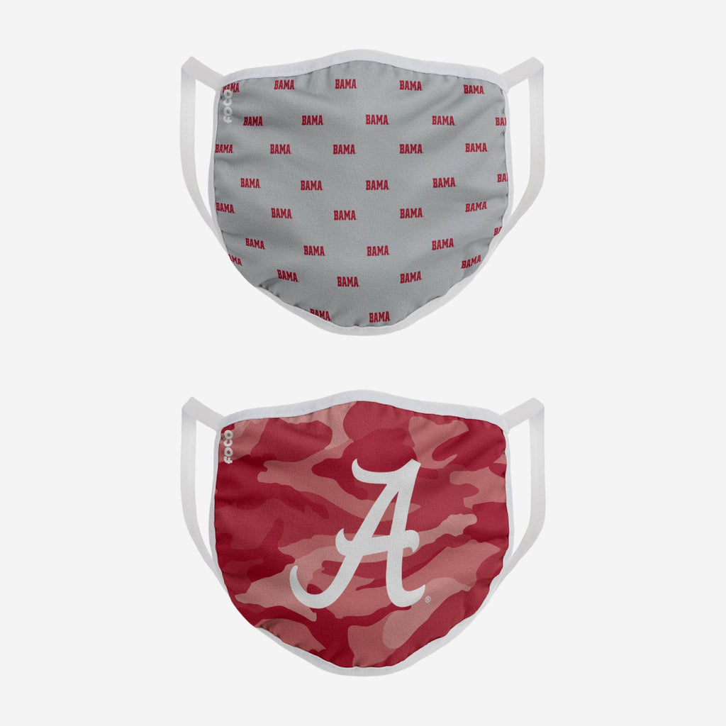 Alabama Crimson Tide Clutch 2 Pack Face Cover FOCO - FOCO.com