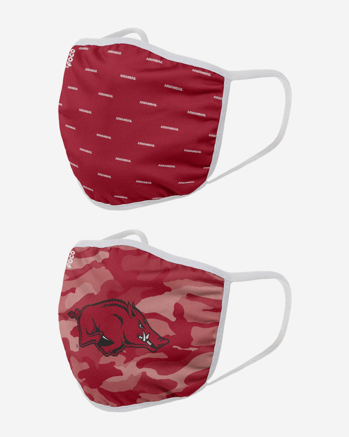 Arkansas Razorbacks Clutch 2 Pack Face Cover FOCO - FOCO.com