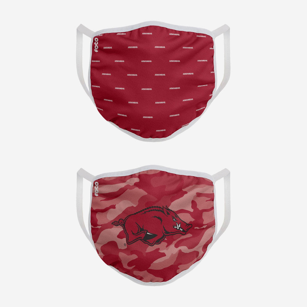 Arkansas Razorbacks Clutch 2 Pack Face Cover FOCO - FOCO.com