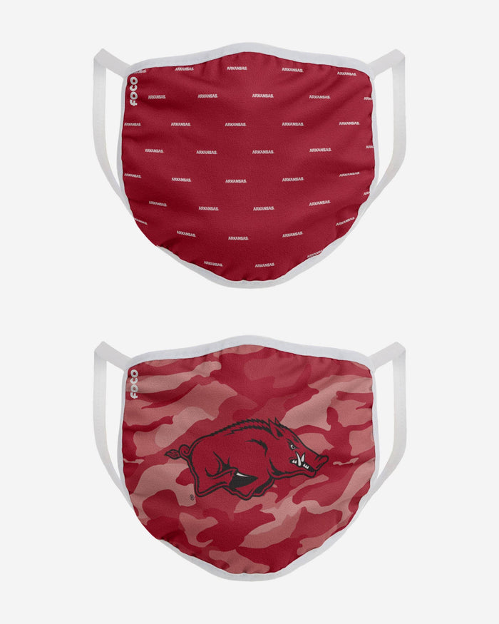 Arkansas Razorbacks Clutch 2 Pack Face Cover FOCO - FOCO.com