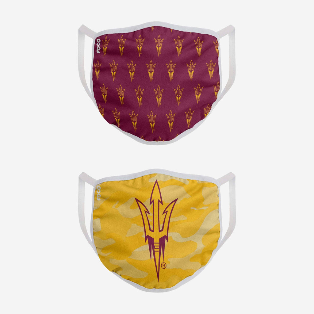 Arizona State Sun Devils Clutch 2 Pack Face Cover FOCO - FOCO.com