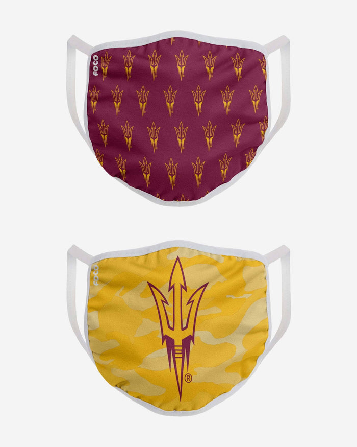 Arizona State Sun Devils Clutch 2 Pack Face Cover FOCO - FOCO.com