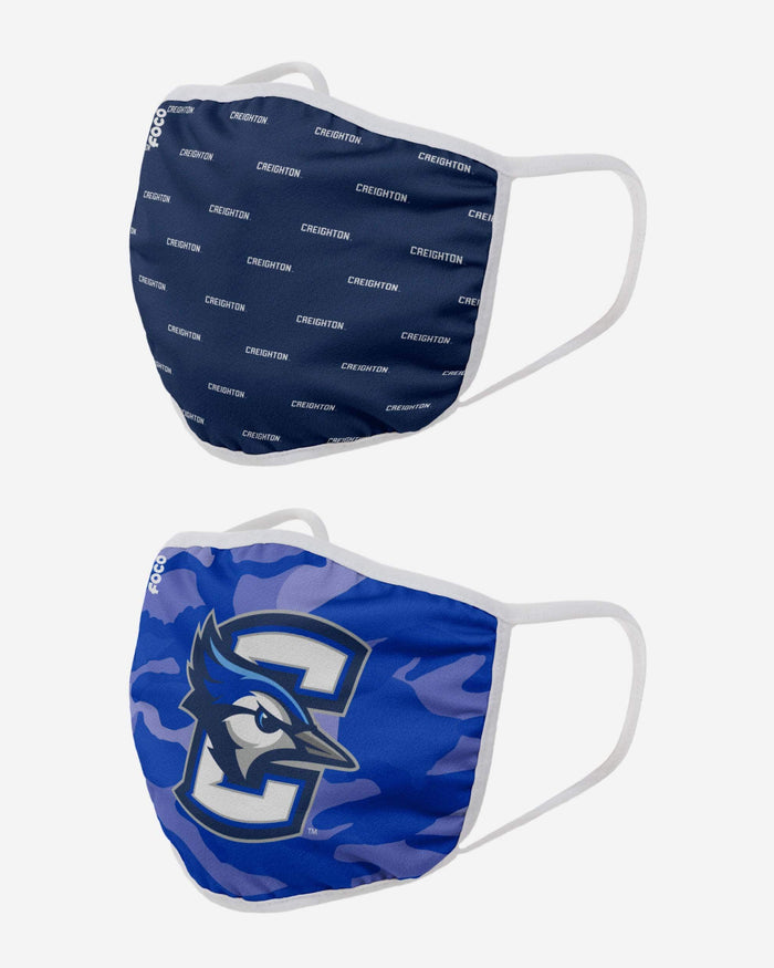 Creighton Bluejays Clutch 2 Pack Face Cover FOCO - FOCO.com