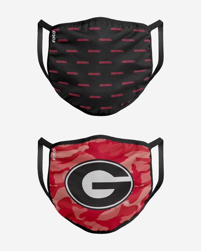 Georgia Bulldogs Clutch 2 Pack Face Cover FOCO - FOCO.com