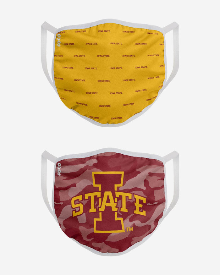 Iowa State Cyclones Clutch 2 Pack Face Cover FOCO - FOCO.com