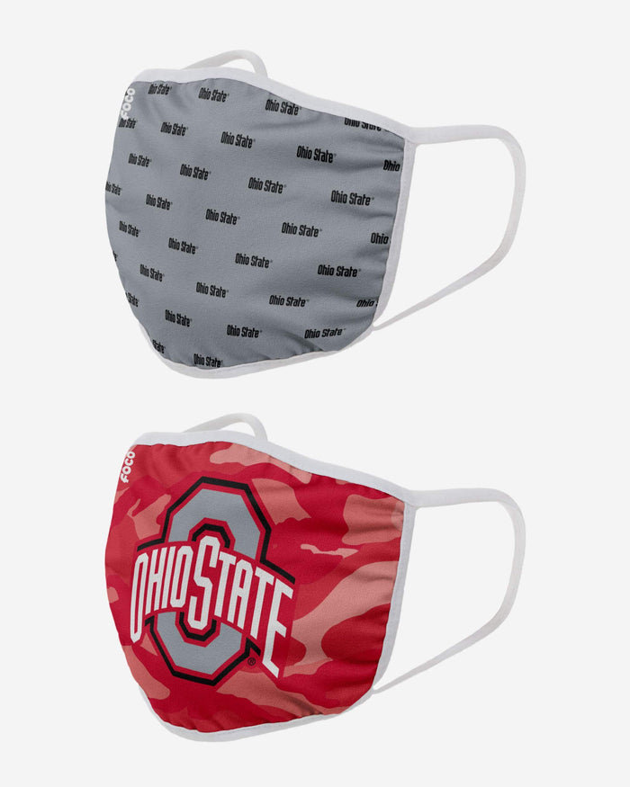 Ohio State Buckeyes Clutch 2 Pack Face Cover FOCO - FOCO.com