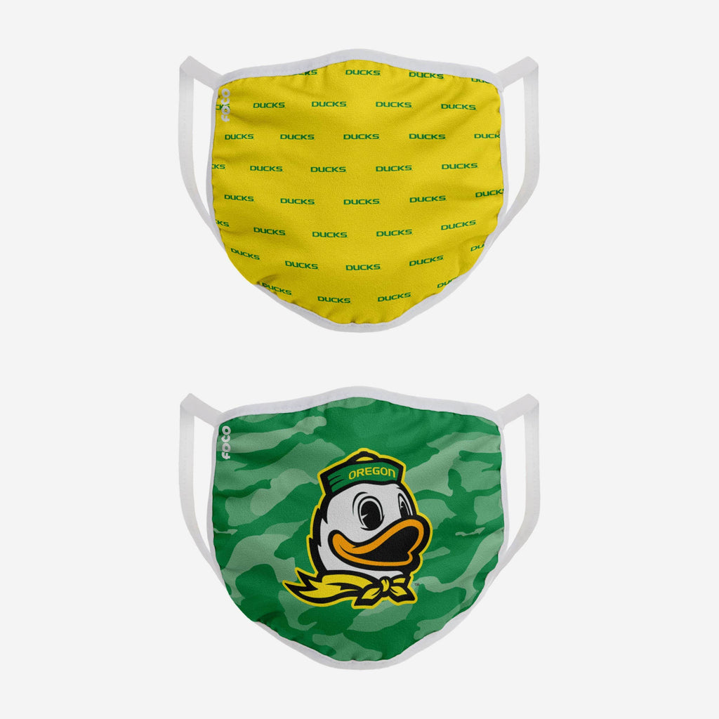 Oregon Ducks Clutch 2 Pack Face Cover FOCO - FOCO.com