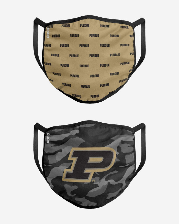 Purdue Boilermakers Clutch 2 Pack Face Cover FOCO - FOCO.com