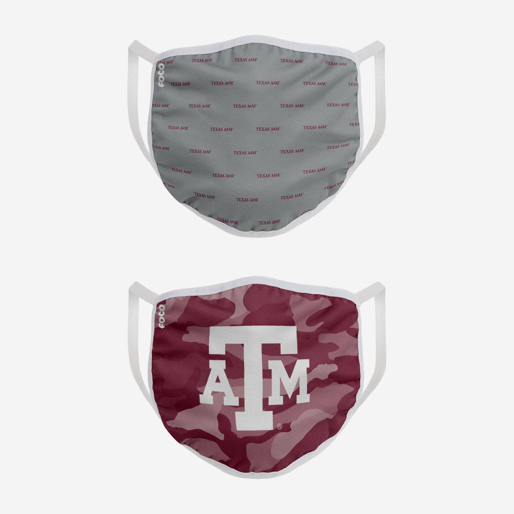 Texas A&M Aggies Clutch 2 Pack Face Cover FOCO - FOCO.com