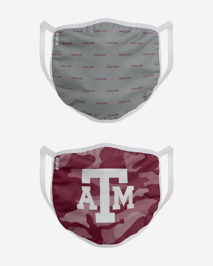 Texas A&M Aggies Clutch 2 Pack Face Cover FOCO - FOCO.com