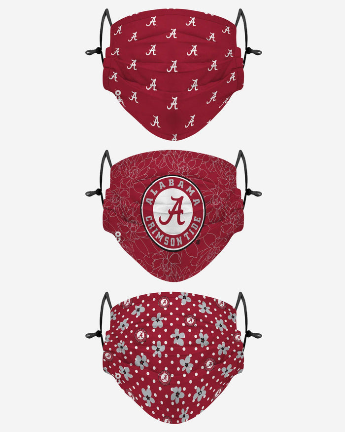 Alabama Crimson Tide Gameday Gardener 3 Pack Face Cover FOCO - FOCO.com