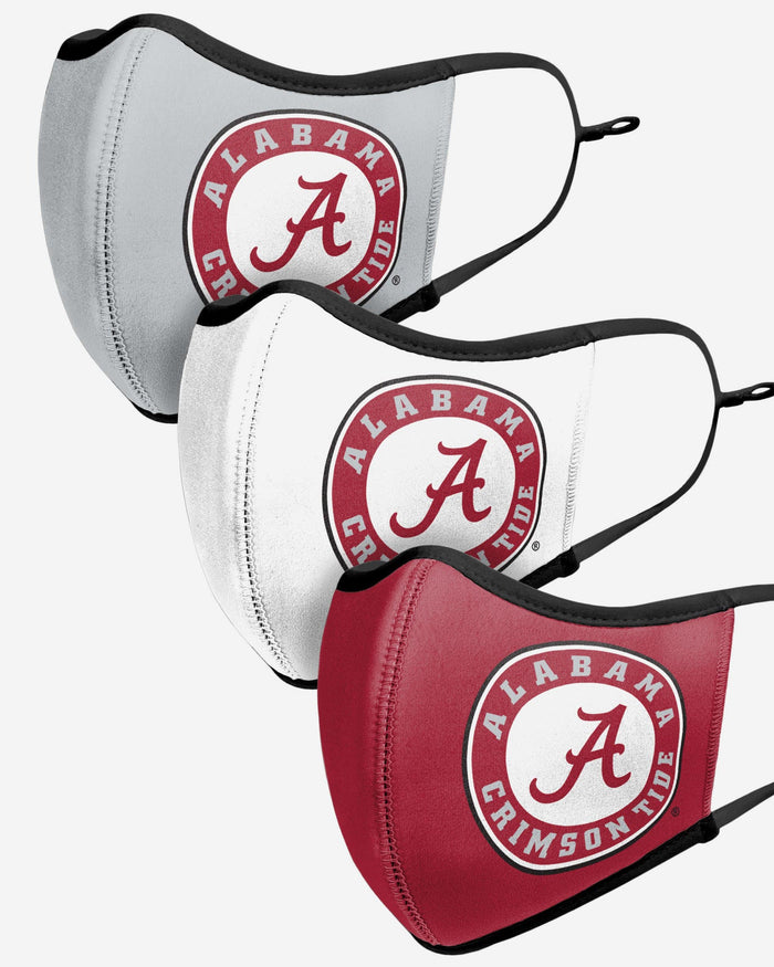 Alabama Crimson Tide Sport 3 Pack Face Cover FOCO - FOCO.com