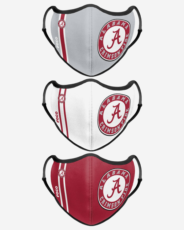 Alabama Crimson Tide Sport 3 Pack Face Cover FOCO - FOCO.com