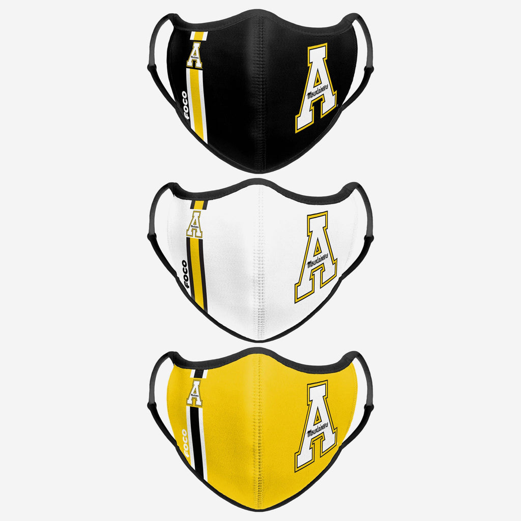 Appalachian State Mountaineers Sport 3 Pack Face Cover FOCO - FOCO.com