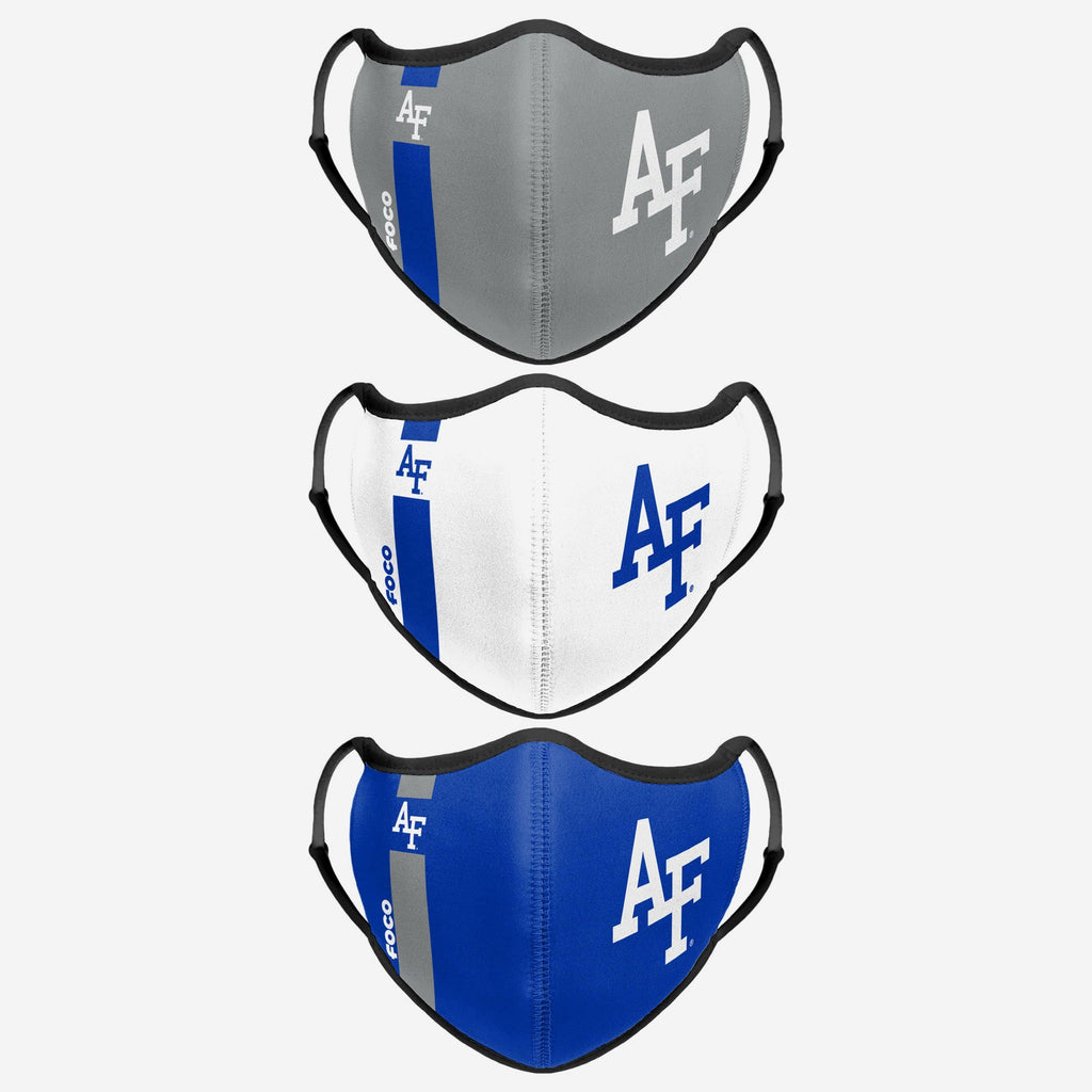 Air Force Falcons Sport 3 Pack Face Cover FOCO - FOCO.com