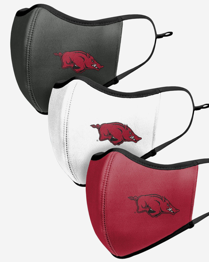 Arkansas Razorbacks Sport 3 Pack Face Cover FOCO - FOCO.com