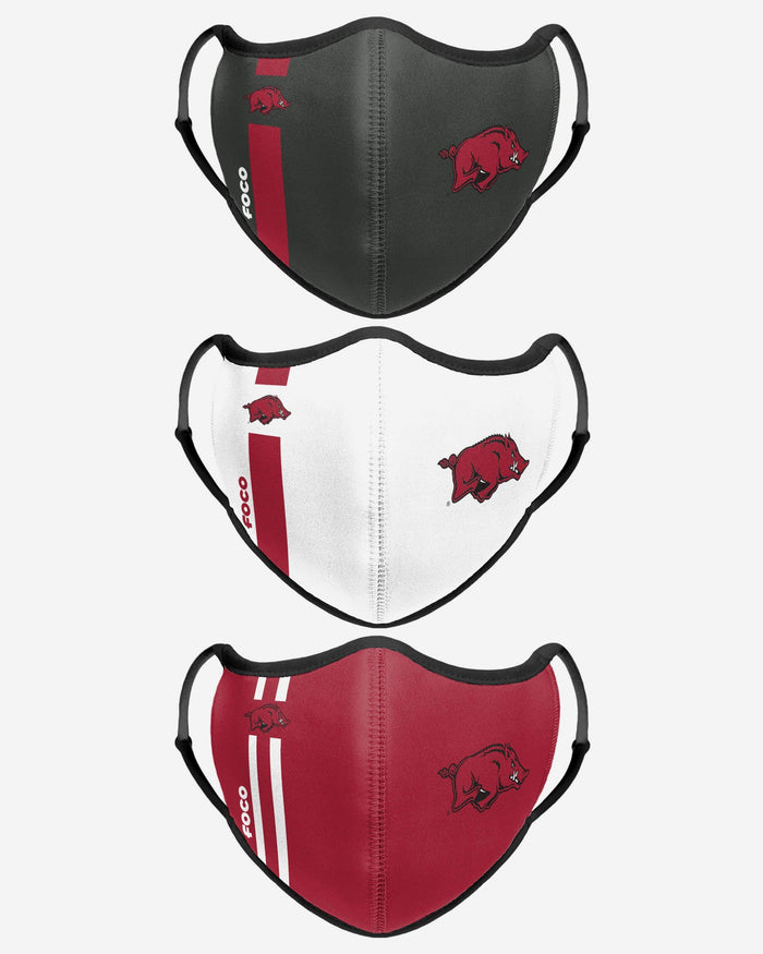 Arkansas Razorbacks Sport 3 Pack Face Cover FOCO - FOCO.com