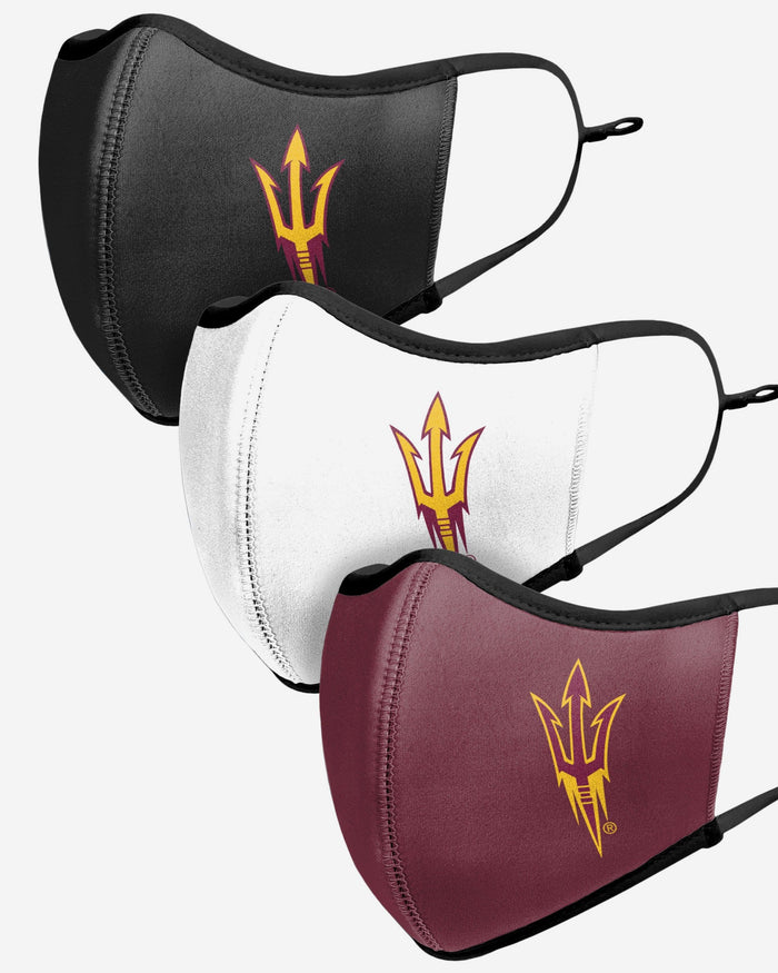 Arizona State Sun Devils Sport 3 Pack Face Cover FOCO - FOCO.com