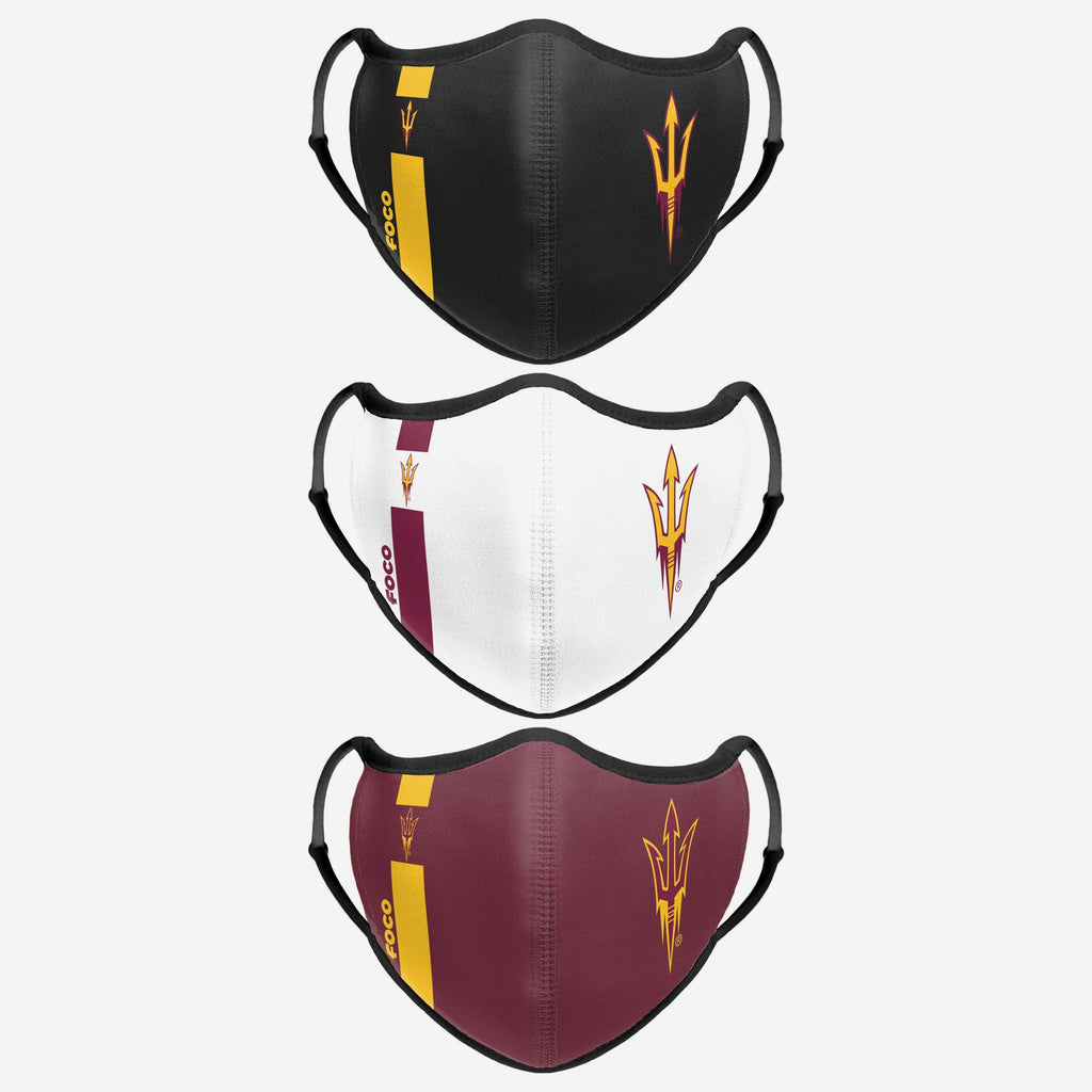 Arizona State Sun Devils Sport 3 Pack Face Cover FOCO - FOCO.com