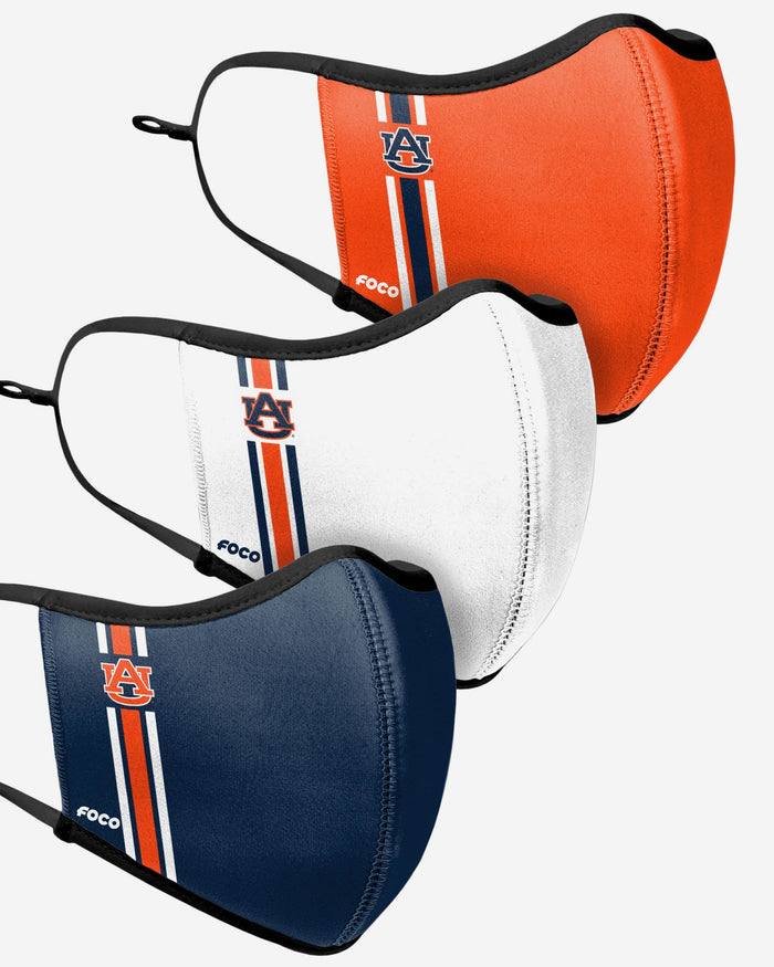 Auburn Tigers Sport 3 Pack Face Cover FOCO - FOCO.com